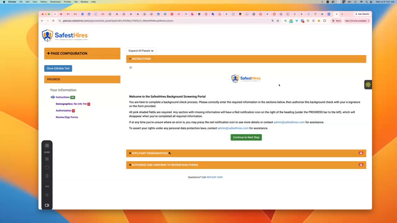 SafestHires: Applicant Portal Overview